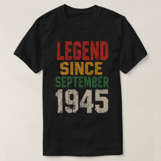 T-shirt Légende Depuis Septembre 1945 Tas D'Art Décroché