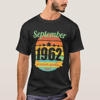 T-shirt Légende depuis septembre 1962 60 ans 60s 60 ans
