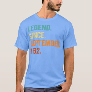 T-shirt Légende depuis septembre 1962 60e anniversaire Cad