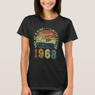 T-shirt Légende depuis septembre 1968 54 Ans 54e Birt