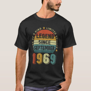 T-shirt Légende depuis septembre 1969 53e anniversaire 53