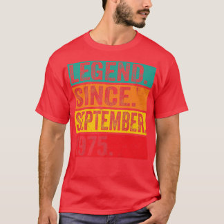 T-shirt Légende depuis septembre 1975 47e anniversaire Cad