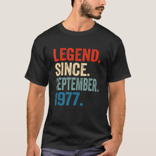 T-shirt Légende depuis septembre 1977 45e anniversaire 45 