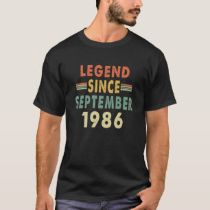 T-shirt Légende depuis septembre 1986 36e anniversaire