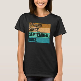 T-shirt Légende depuis septembre 1993 29 Ans 29e Bir