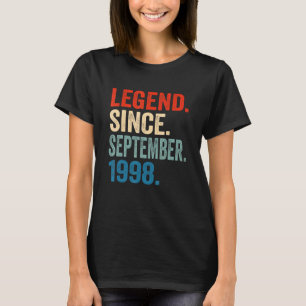 T-shirt Légende depuis septembre 1998 24e anniversaire 24