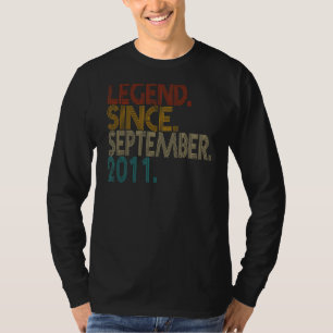 T-shirt Légende depuis septembre 2011 11 Ans 11e Birt