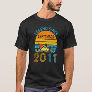 T-shirt Légende depuis septembre 2011 11e anniversaire Ret