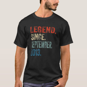 T-shirt Légende depuis septembre 2013 9e anniversaire 9 an