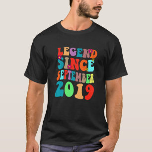 T-shirt Légende depuis septembre 2019 Vintage Anniversaire