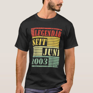 T-shirt Légende Du Cadeau Du 18E Anniversaire Juin 2003