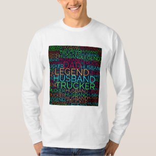 T-shirt Légende du camionneur père mari -