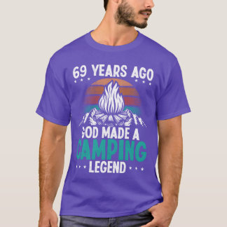 T-shirt Légende du camping de 69 ans Scout 69e anniversair