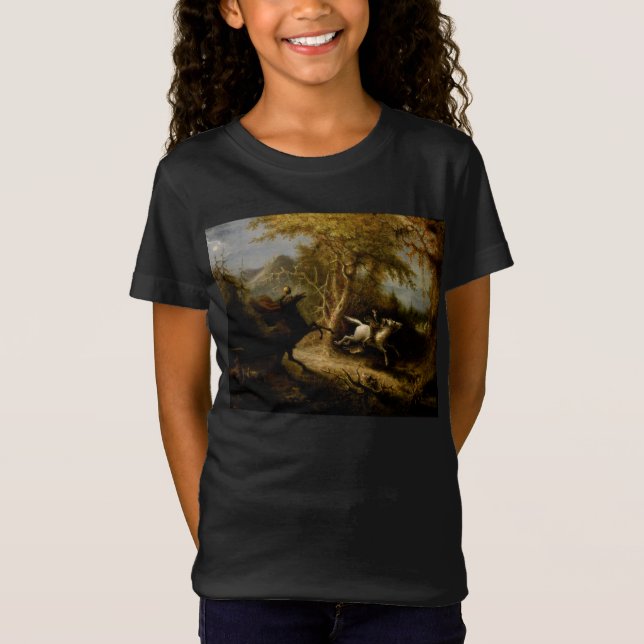 T-Shirt Légende du cavalier sans tête fantôme d'Halloween (Devant)