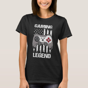 T-shirt Légende du jeu Joueur américain Vidéo Jeu Us Drape
