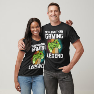 T-shirt Légende du jeu vidéo rétro frère fils