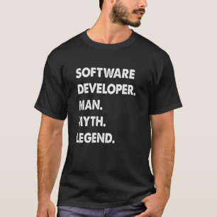 T-shirt Légende du mythe de l'homme développeur de logicie