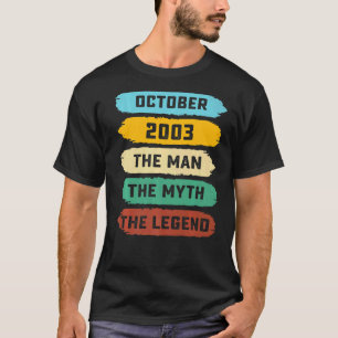 T-shirt Légende du mythe masculin Octobre 2003 19e anniver