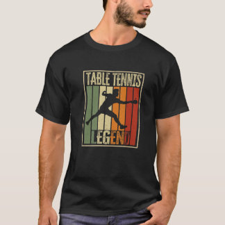 T-shirt Légende Du Tennis De Table. Devis du joueur de pin