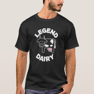 T-shirt Légende Lait d'agriculteur laitier Joke Vache 1