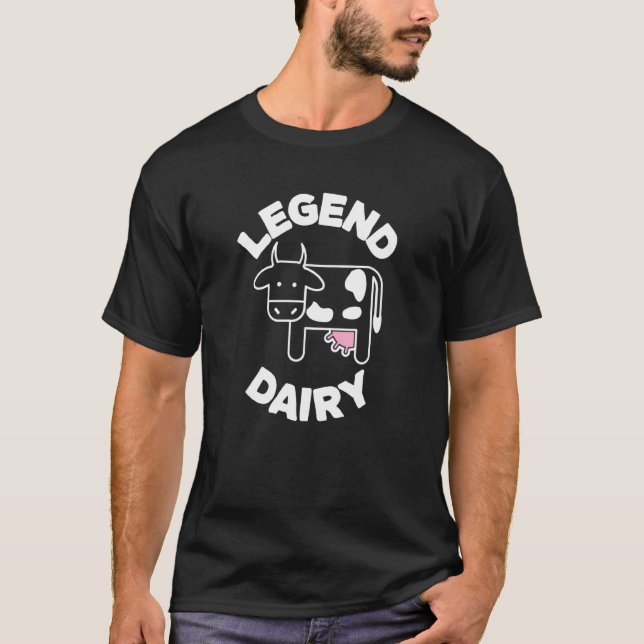 T-shirt Légende Lait d'agriculteur laitier Joke Vache 1 (Devant)