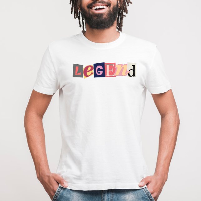 T-shirt légende lettre découpée (Créateur téléchargé)