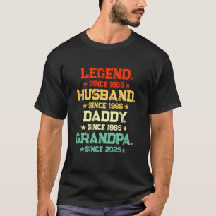 T-shirt Légende Mari Daddy Grand-père depuis l'année