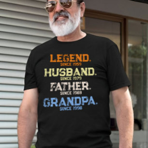T-shirt Légende Mari Daddy GRANDPA Customisé