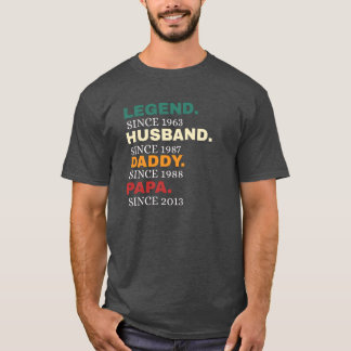 T-shirt Légende Mari Daddy Papa Est.