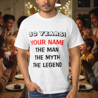 T-shirt légende mythe homme pour hommes du 50e ann