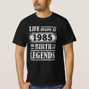 T-shirt Légende Né en 1985 Cadeau d'anniversaire Rétro Vin