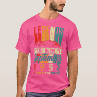 T-shirt Légende Né en septembre 1952 70e anniversaire 70 a