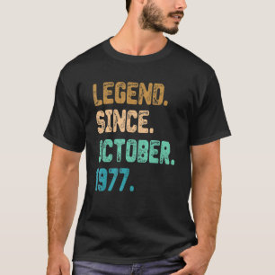 T-shirt Légende vieille de 45 ans depuis octobre 1977 45e