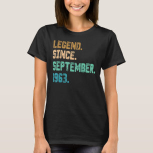 T-shirt Légende vieille de 59 ans depuis septembre 1963 59