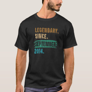 T-shirt Légende vieille de 8 ans depuis septembre 2014 8e