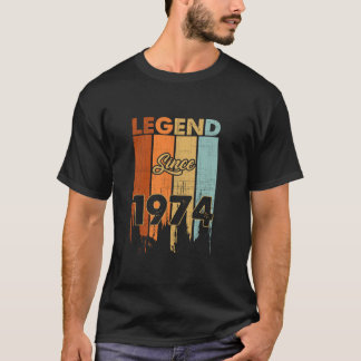 T-shirt Légende vintage 1974 50e anniversaire Cadeaux 50 a