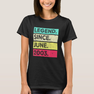T-shirt Légende Vintage 19 Ans Depuis le 19 Juin 2003