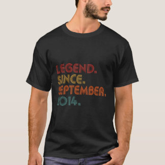 T-shirt Légende vintage Depuis Septembre 2014 Retro 9Th Bi