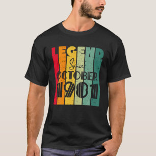 T-shirt Légende vintage Du 40E Anniversaire Depuis Oct