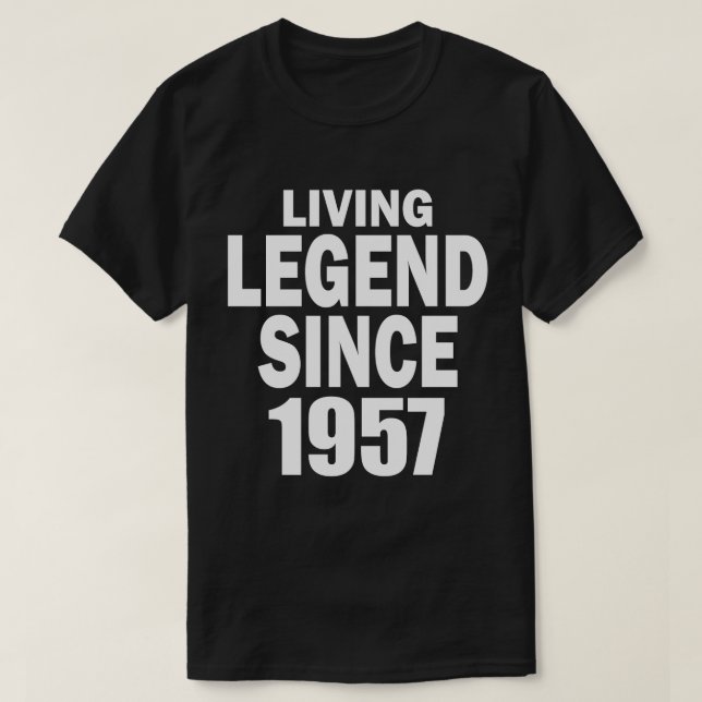 T-shirt Légende vivante depuis 1957 (Design devant)