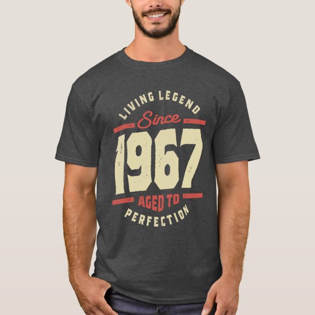 T-shirt Légende vivante depuis 1967 56e anniversaire (Devant)