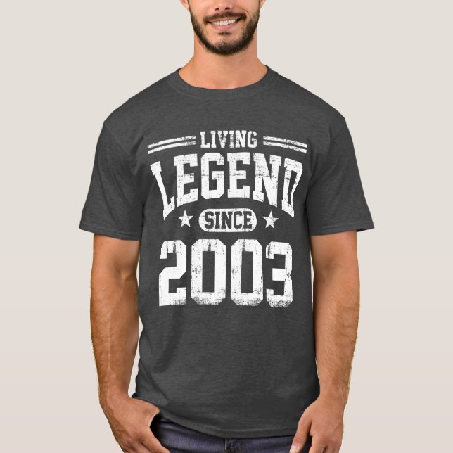 T-shirt Légende vivante depuis 2003 (Devant)