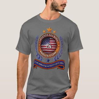 T-shirt Légendes de Houston et le drapeau américain Retro