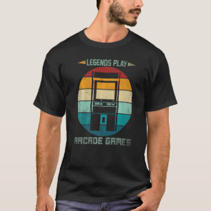 T-shirt Légendes Jouer Jeux d'arcade Couleurs rétro Art Ho
