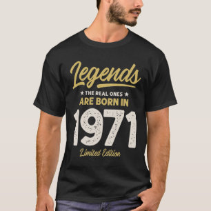T-shirt Légendes Né en 1971 - 51e anniversaire Retro Class