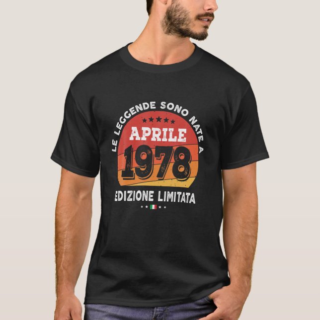 T-shirt Légendes Né En Avril 1978 44E Anniversaire 44 Ans (Devant)