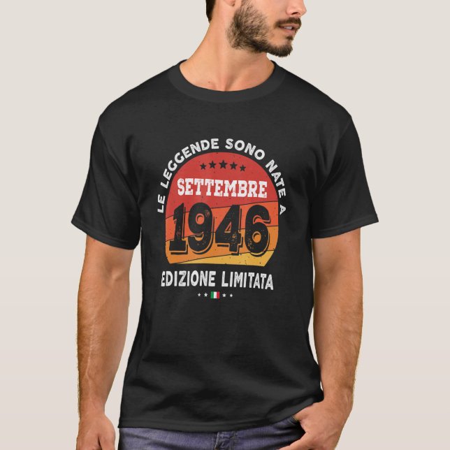 T-shirt Légendes Nées En Septembre 1946 76e Anniversaire 7 (Devant)