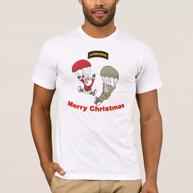 T-shirt léger de Père Noël II aéroporté (Devant)