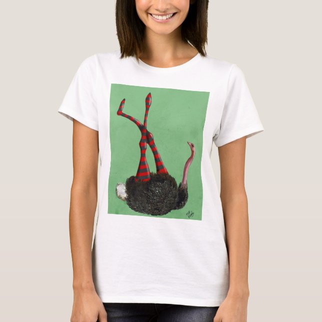 T-shirt Leggings rayés d'autruche (Devant)