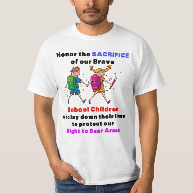T-shirt Législation sur les armes maintenant, tir à l'écol (Devant)